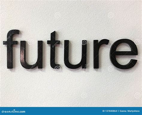 Future Word Font Plastered Wall Design Slogan Banner Design