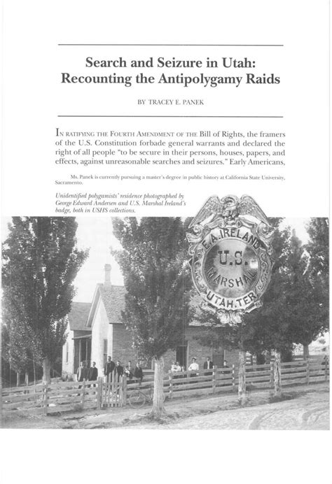 Search And Seizure In Utah Recounting The Antipolygamy Raids Issuu