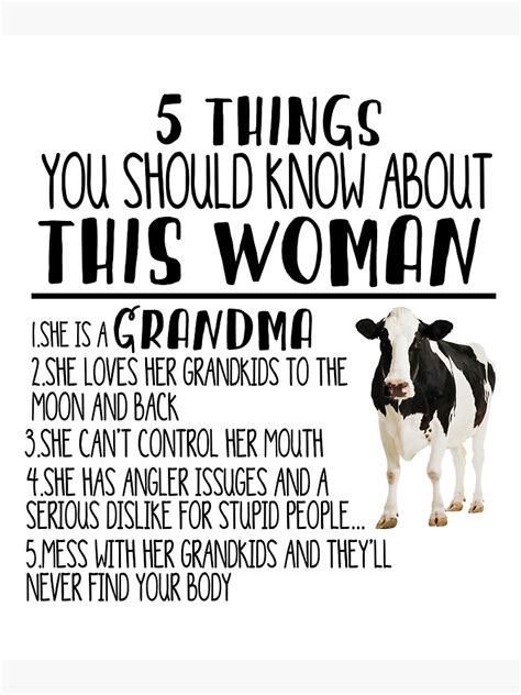 5 Things You Should Know About This Woman She Is A Grandma Art Print For Sale By Levels 013