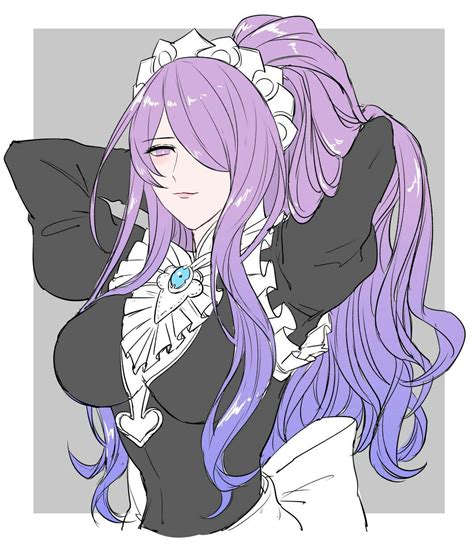 Female Human Maid Rogue Wizard Purple Hair Maid Outfit Camilla Fire Emblem Characters Fire