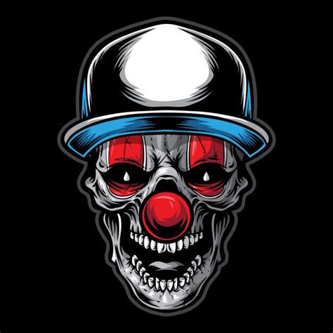 Skull Clown Illustration Clown Illustration Skull Artwork Zombie