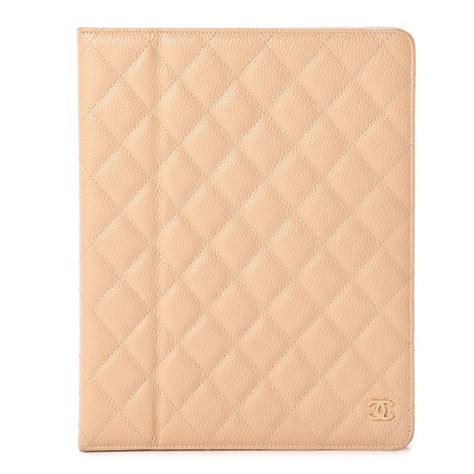 Chanel Caviar Quilted Ipad Case Light Beige 520915 Fashionphile