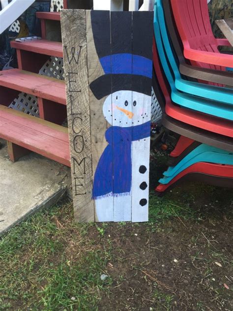 Snowman Welcome Sign