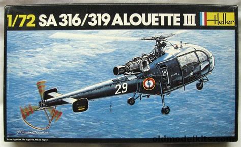 Heller 172 Sa 316 Or Sa 319 Alouette Iii Bagged French Air Force Eh 367 Parisis French