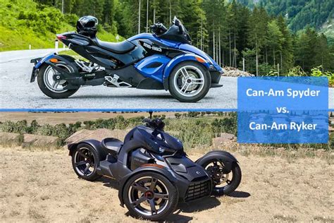 7 Key Differences Between The Can Am Ryker And Spyder Chart