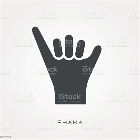 Silhouette Icon Shaka Stock Illustration Download Image Now Arm