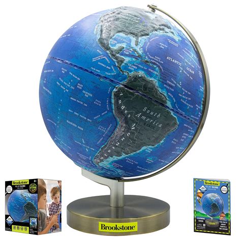 Buy Brookstone Educational Globe For Kids Topographic World Globe With