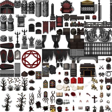 Gothic Dungeon Tileset Rpg Tileset Free Curated Assets For Your Rpg
