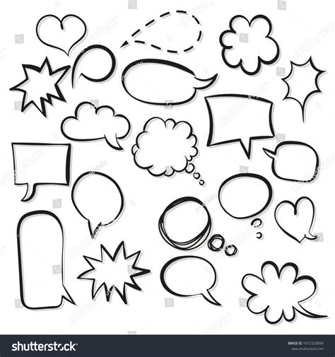 Stickers Speech Bubbles Vector Set Stock Vector Royalty Free 1012325899