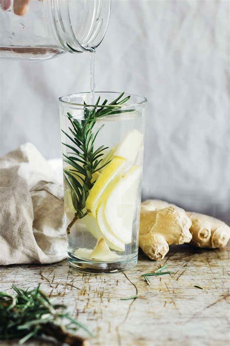 Lemon And Ginger Rosemary Detox Water To Boost Immune