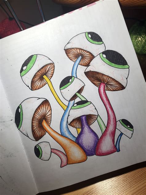 Mushroom Easy Trippy Drawing Ideas