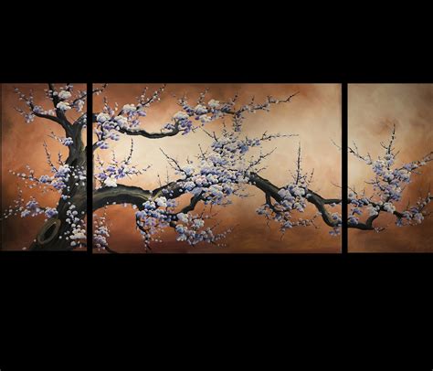 2024 Popular Cherry Blossom Oil Painting Modern Abstract Wall Art