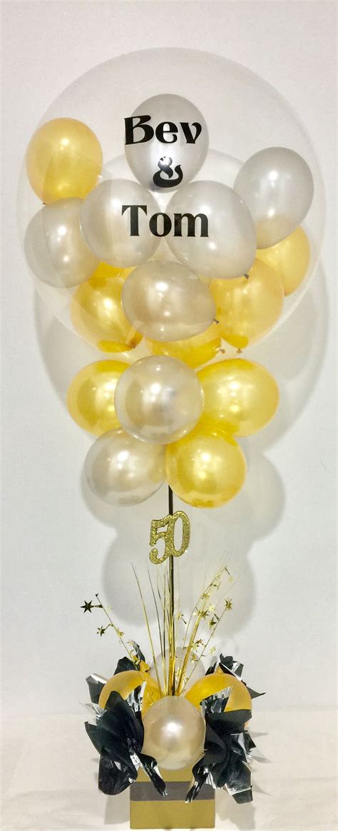 Balloon bouquet delivered to all areas of ireland & northern ireland. 50th wedding anniversary balloon decoration in elegant ...