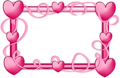 Pink Hearts Frame Vectors