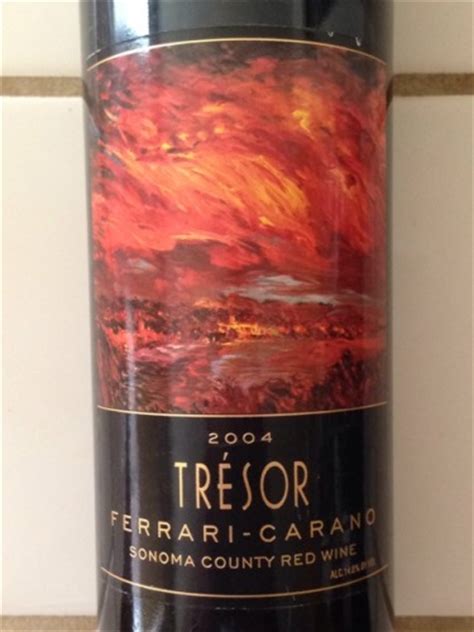 Don and rhonda carano's uncompromising commitment to quality and excellence is a reflection of their desire. Ferrari Carano Trésor 2004 | Wine Info