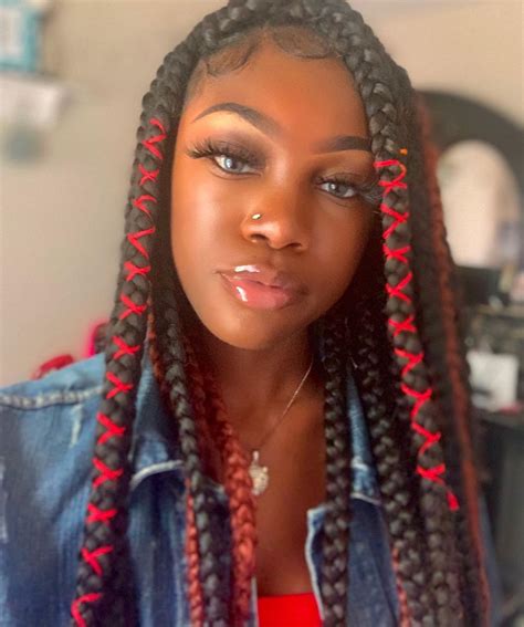 тαναиια👸🏾 On Instagram ♥️ Cornrows With Box Braids Big Braids