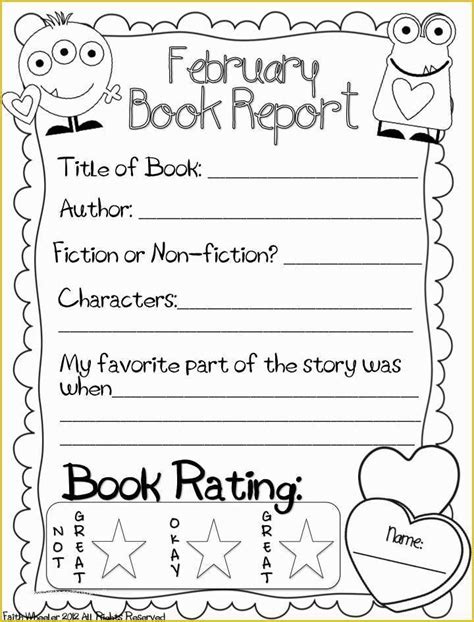 35 2nd Grade Book Report Template Free Heritagechristiancollege