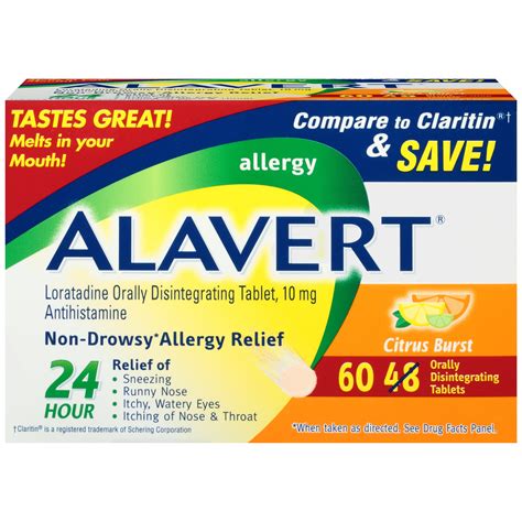 Alavert Allergy 24 Hour Relief Orally Disintegrating Tablets Non