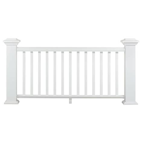 1/8 standard assemblies can be installed on wood or metal frames. AZEK (Assembled: 8-ft x 3-ft) Reserve Rail White Composite ...