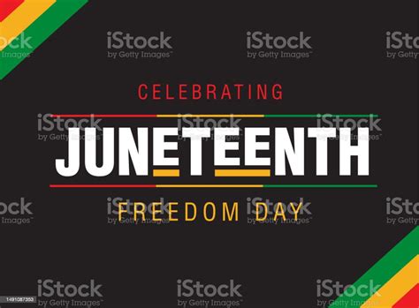 Juneteenth Freedom Day Celebration Design Orizzontale Del Banner Web