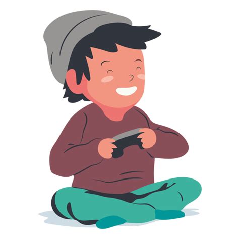Sorrindo, jogando videogame, menino, apartamento - Baixar PNG/SVG Transparente
