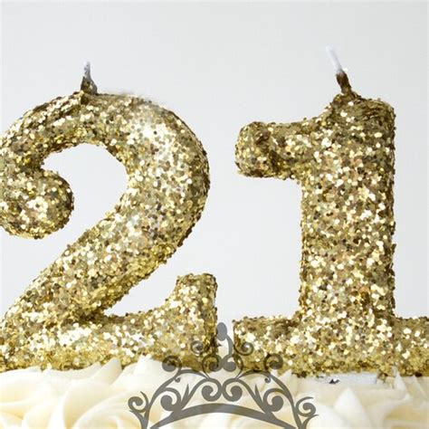 Gold Number Birthday Candles Etsy