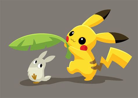 Pikachu And Chibi Totoro By Karianne Hutchinson Illustration Vector Illustrator Adobe Art