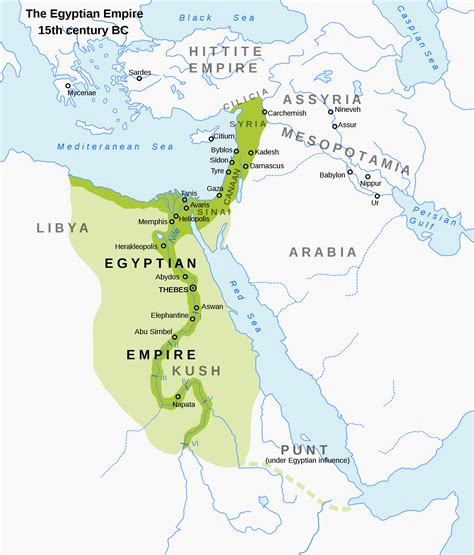 Kingdom Of Kush Map Map Of The New Kingdom Of Egypt 1450 Bc