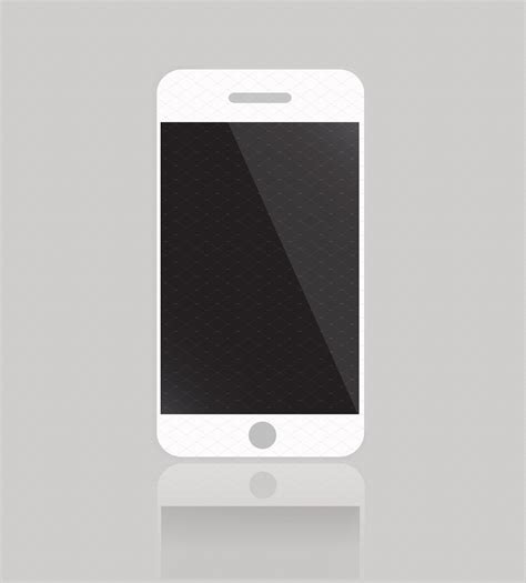 Mobile Phone Icon White Custom Designed Icons ~ Creative
