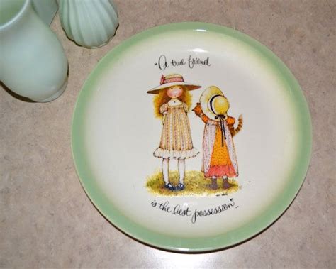 holly hobbie collector plate 1972 true by gone2piecesvintage holly hobbie american greetings