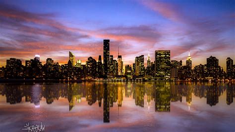 Manhattan Sunset Desktop Hd World 4k Wallpapers Images