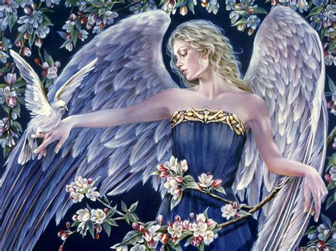 Wallpaper 1600x1200 Px Angel Angels Bird Dove Doves Fantasy