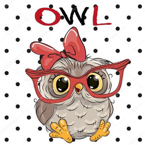 Cute Owl With Glasses Stock Vector Image By ©reginast777 126508036