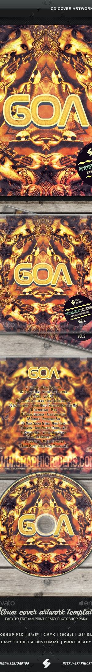 Goa Trance Volume 2 Cd Cover Artwork Template By Sao108 Graphicriver