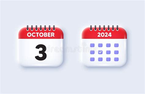 3rd Day Of The Month Icon Event Schedule Date Calendar Date 3d Icon
