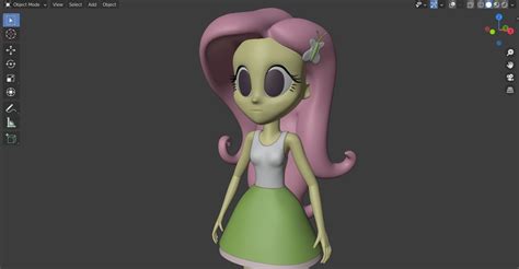 Stylized Girl The Fluttershy Rigged 3d Model Rigged Cgtrader