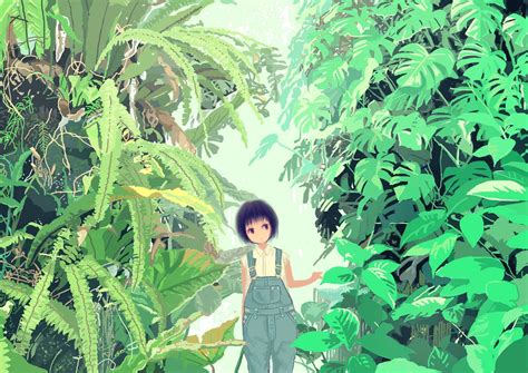 48 Forest Green Anime Aesthetic Background Wallpaper