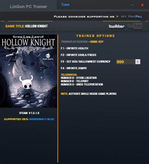 Hollow Knight Trainer 6 V1315 Lingon Download Pc Cheat
