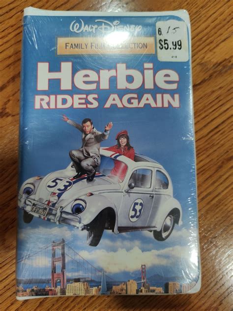 Rare Herbie Rides Again Vhs Walt Disney Home Video White Clamshell My XXX Hot Girl