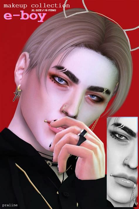 Praline Sims E Boy Makeup Collection • Sims 4 Downloads