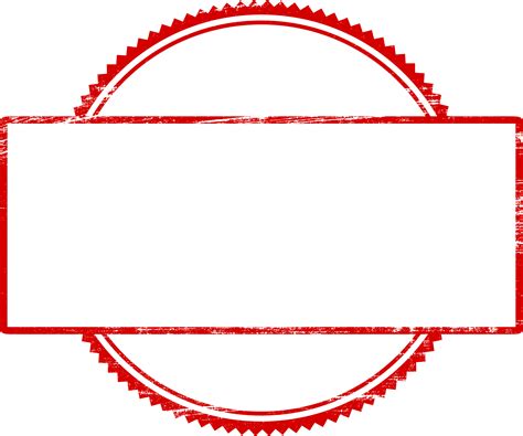 20 Red Empty Stamp Vector Png Transparent Svg