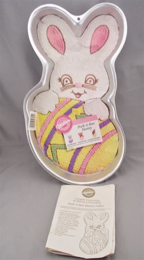 Wilton Peek A Boo Bunny Cake Pan With Instructions Easter