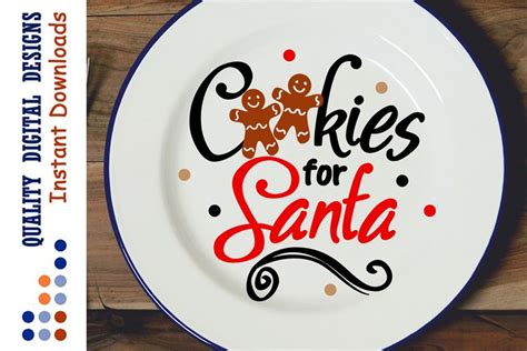 Cookies for Santa svg design Christmas Clipart Santa cookie