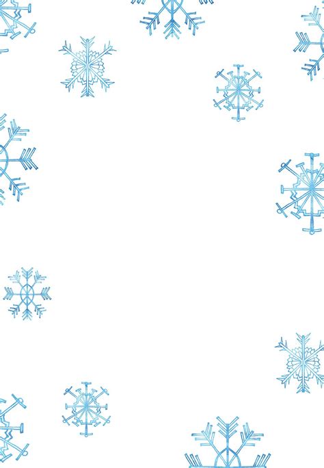 Free Printable Snowflake Stationery Printable Templates