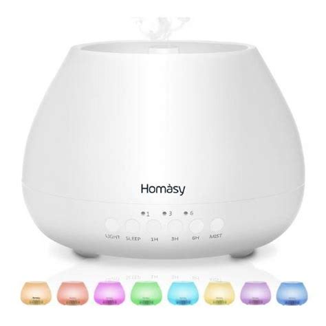 Homasy 500ml Essential Oil Diffusers For Aromatherapy Large Capacity For 20h Use Quiet Aroma