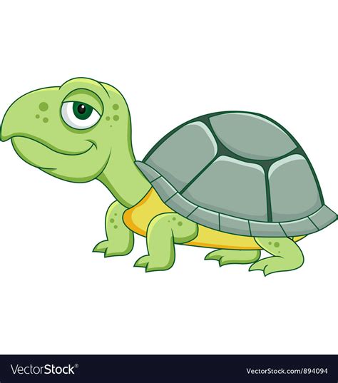 Cute Funny Turtle Cartoon Royalty Free Vector Image