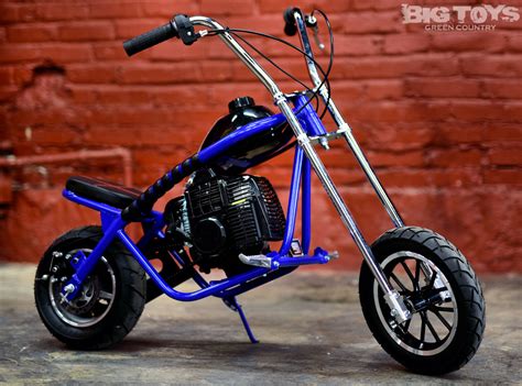 Fast Kids Mini Bike Chopper Motorcycle 49cc Gas Blue Big Toys Green