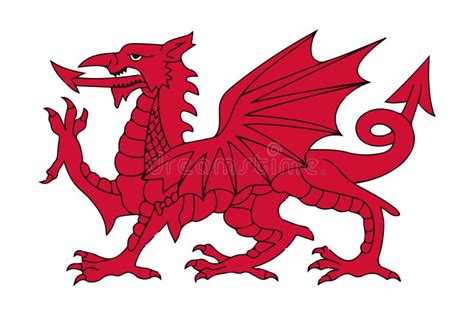 Welsh Dragon Vector Illustration Eps 10 Stock Vector Illustration Of