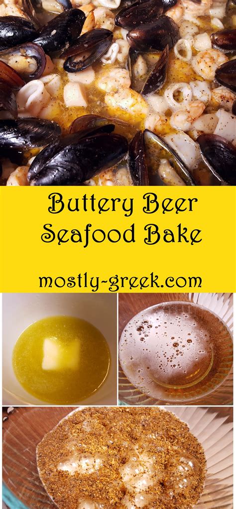 Add seafood and sear for 30 seconds, turn then sear the other side for 30 seconds (should still be raw inside). Buttery Beer Seafood Bake | Seafood bake, Greek cooking ...