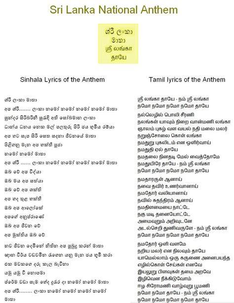 Sri Lanka National Anthem Tamil Mp3 Song Free Download Supernaldreams